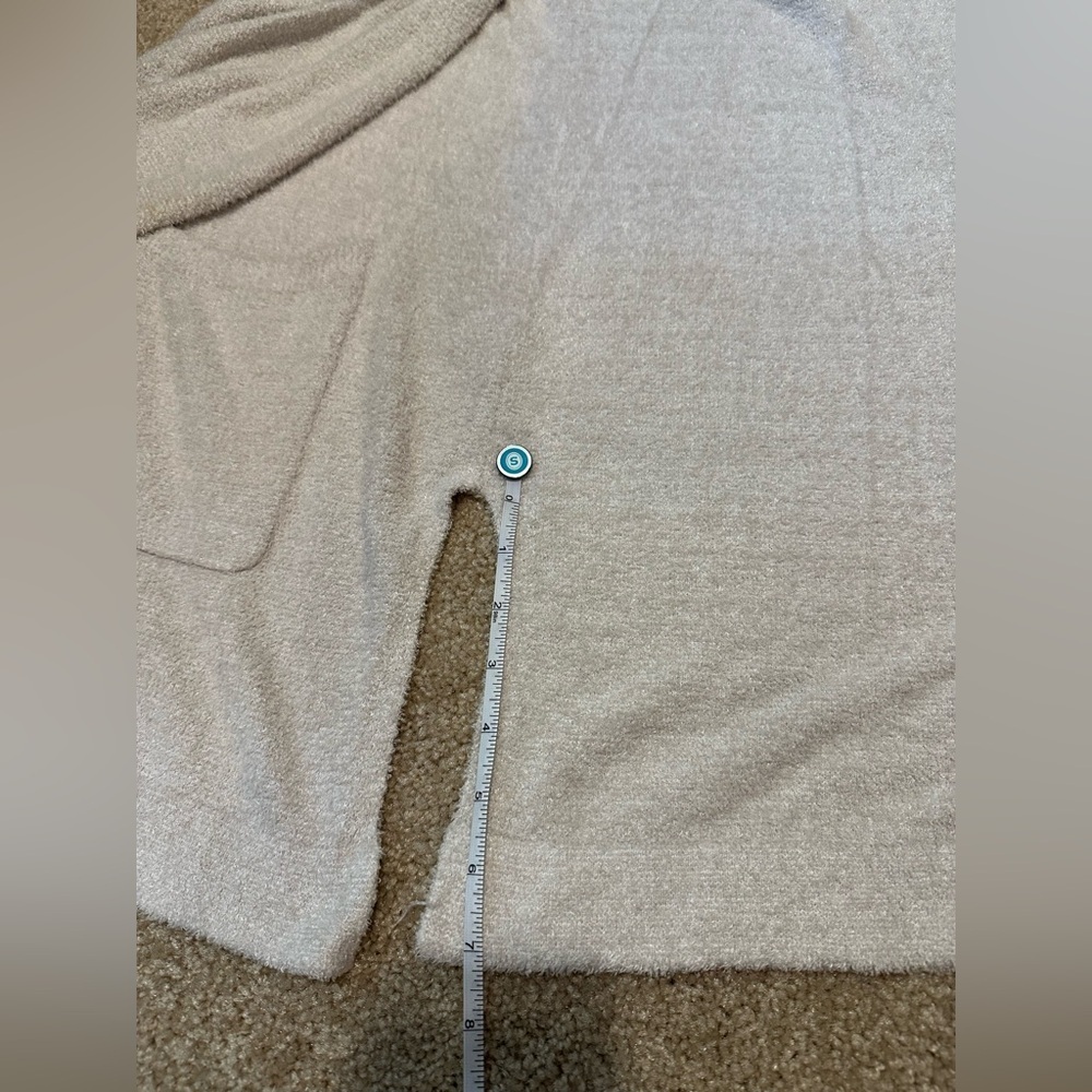 Barefoot Dreams Cozychic Lite Coastal Hooded Cardigan Beige Size L/XL - Picture 11 of 13